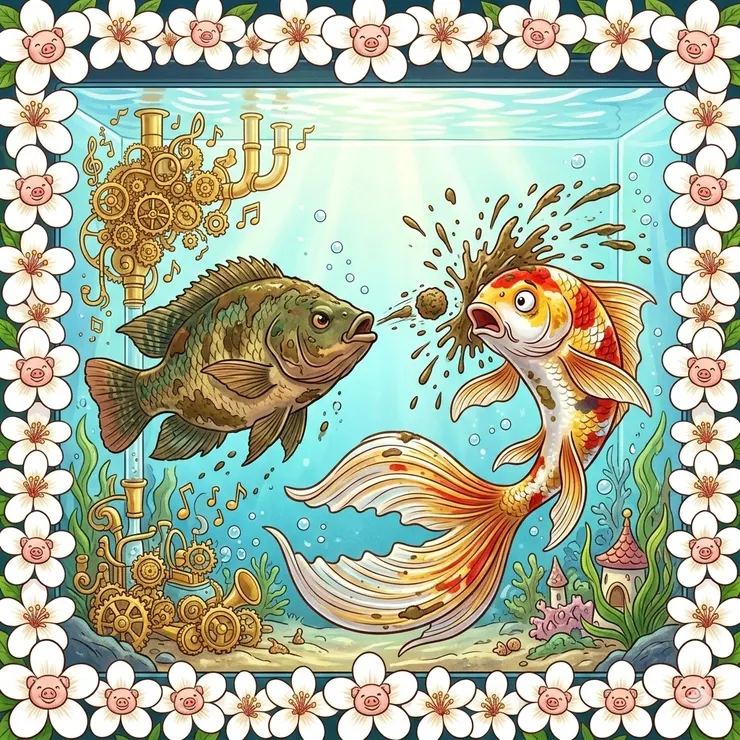 AI繪圖：吳鎖胃 vs 錦繡