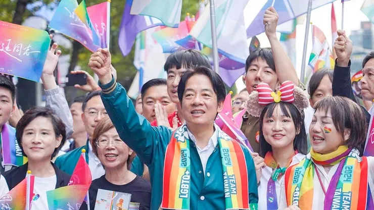 賴清德在2023年同志大遊行（今周刊陳睿緯/攝）