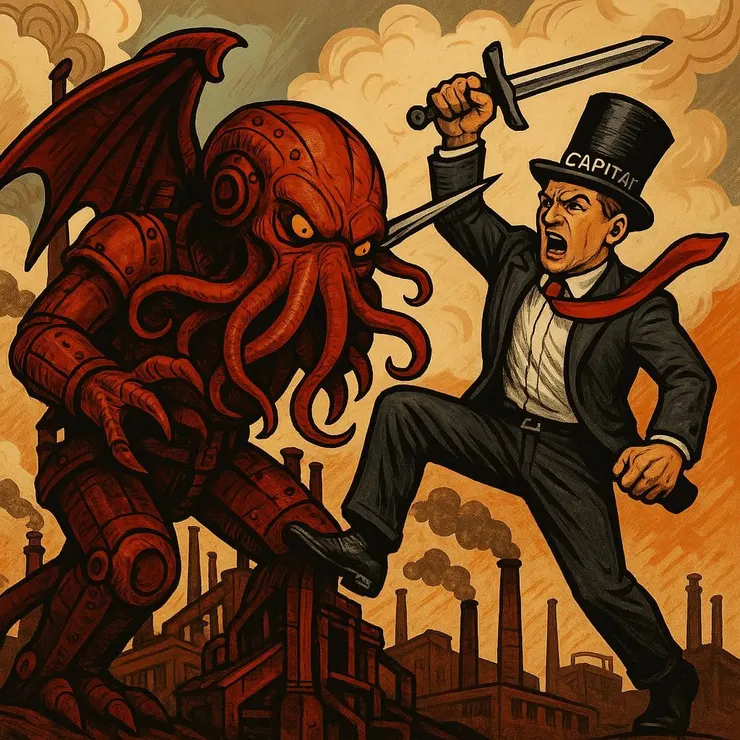 為了對抗萬惡的資本主義，工業黨不惜克蘇魯化