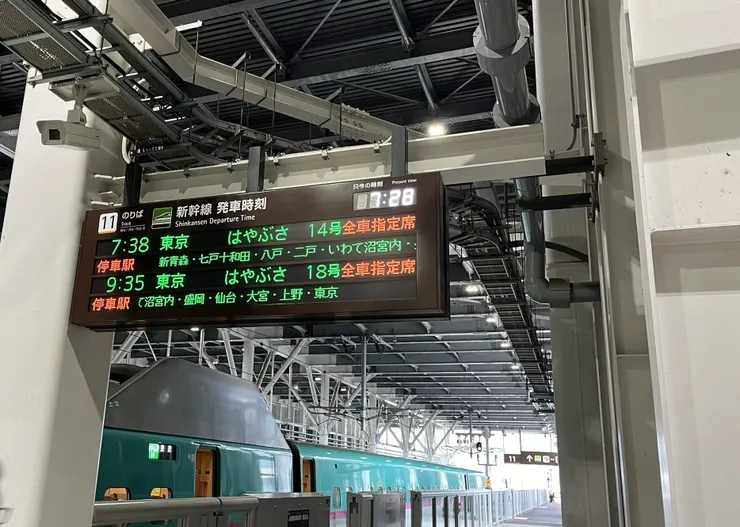 列車早就在月台等我們了。