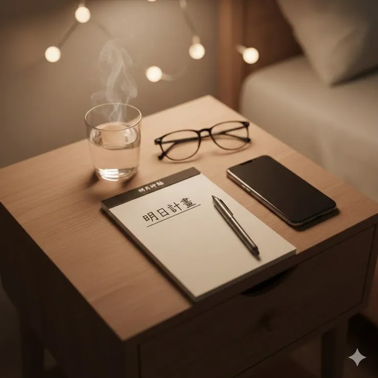 透過建立睡前儀式，將時間管理延伸至入睡前，幫助身體快速進入深層修復模式。