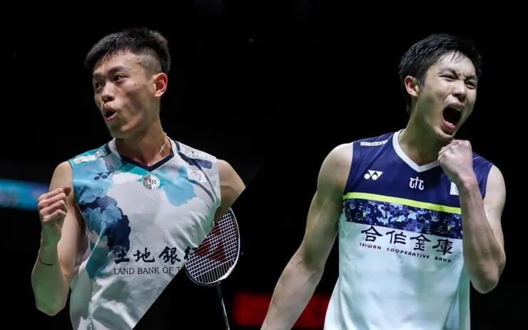 周天成（右）、林俊易將在亞洲羽球錦標賽力爭奧運男單項目參賽資格。