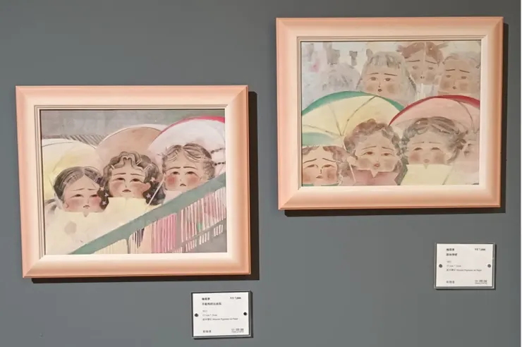 藝術家郭雅倢作品：圖左：《梅雨季─不能和你出去玩》，圖右：《梅雨季─雨快停吧》