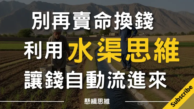 別再賣命換錢，利用「水渠思維」，讓錢自動流進來！