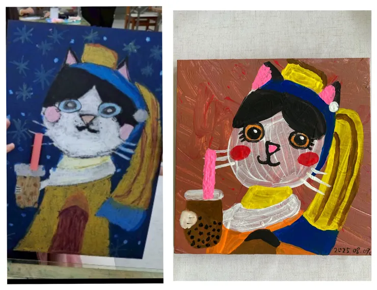 喝珍珠奶茶的貓少女復刻成功！