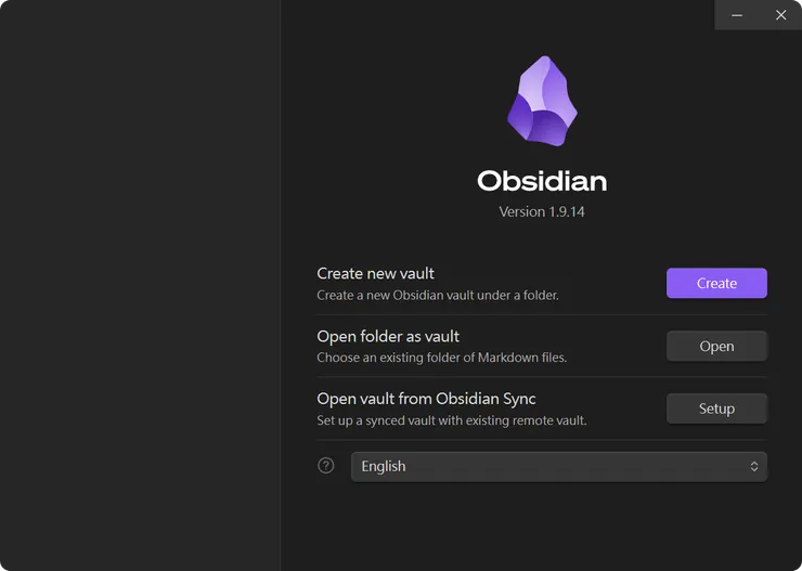 Obsidian 初始頁面