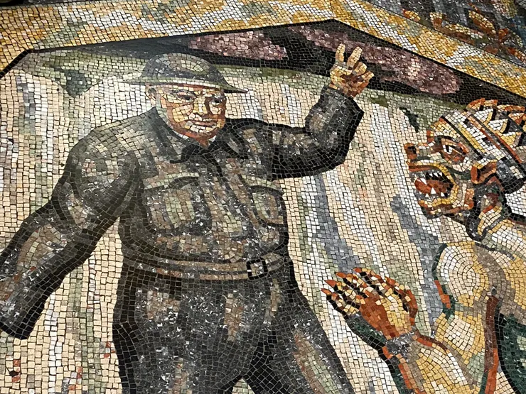 英國國家美術館內的地板馬賽克磚