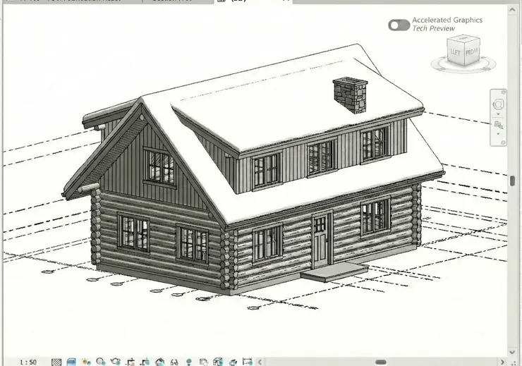 BIM model used as base input in a render ai bim workflow