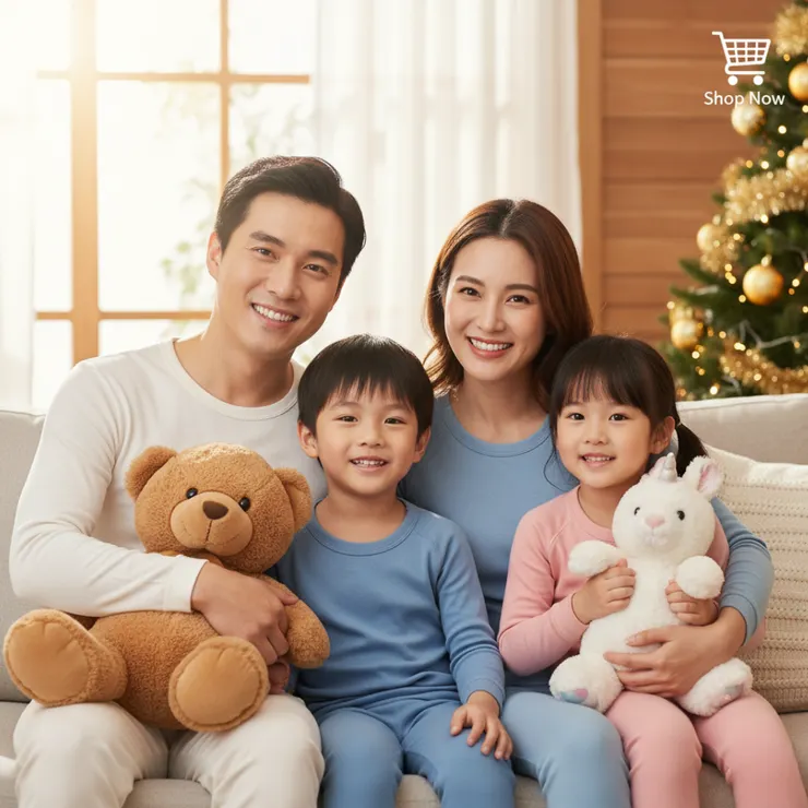 孩子們穿著發熱衣在冬季享受家庭時光，立即選購親子發熱衣，溫暖過冬。