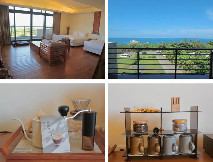 房內有附磨豆機和咖啡壺，需要可以自己取用
