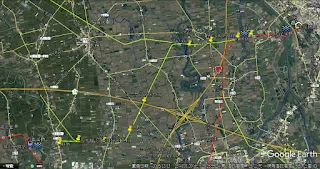 圖釘點是停留拍照的點
路線部分為參照台灣百年歷史地圖系統之1920年代日治1/25000地形圖進行數位化的路線