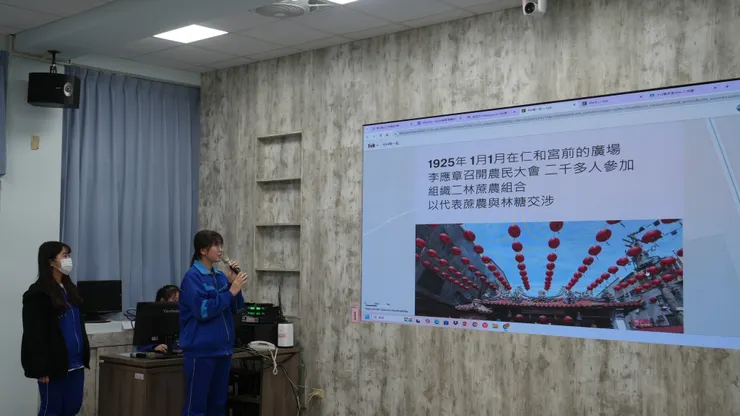 學生發現踏查課程所經過的仁和宮，即為當年農民所集會倡議的空間。