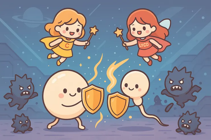 抗氧化劑就是卵子精子的防護盾，抵擋自由基小怪物的傷害。