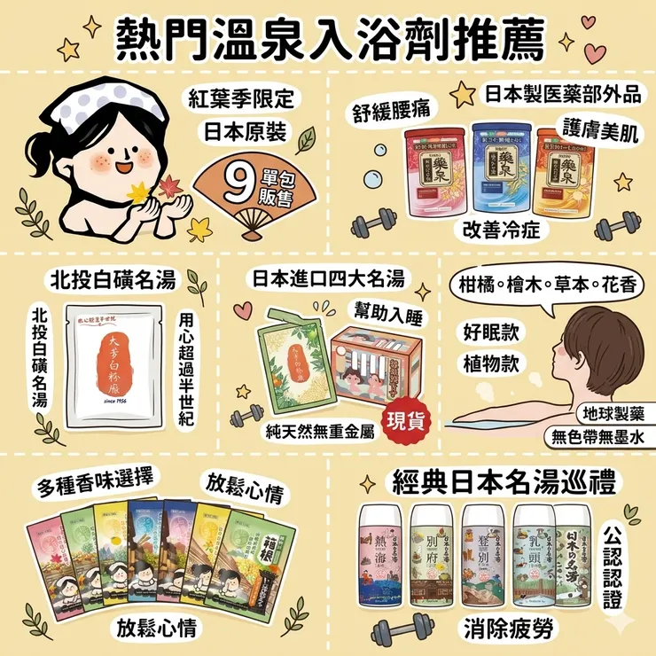 【入浴劑推薦】下班秒回血!Dcard/PTT熱推泡澡神物:上班族/體寒女孩,日本白元溫泉入浴劑/北投白磺名湯