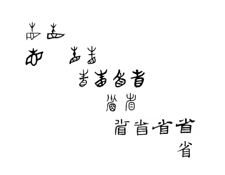 【附圖：省字演化】