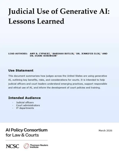 法官使用生成式AI：實踐經驗與啟示