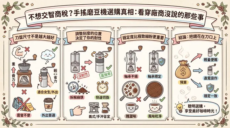 不想交智商稅?手搖磨豆機選購真相:看穿廠商沒說的那些事