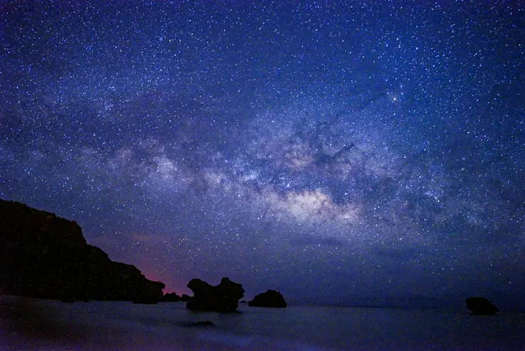 宮古島夏天無雲的星空