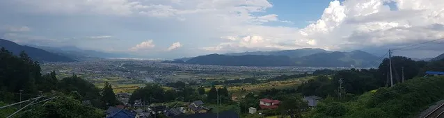 姨捨站的車窗景觀