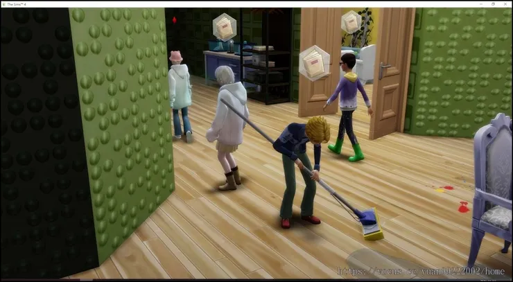 朗弟還很耐思地幫番茄拖尿（喂）