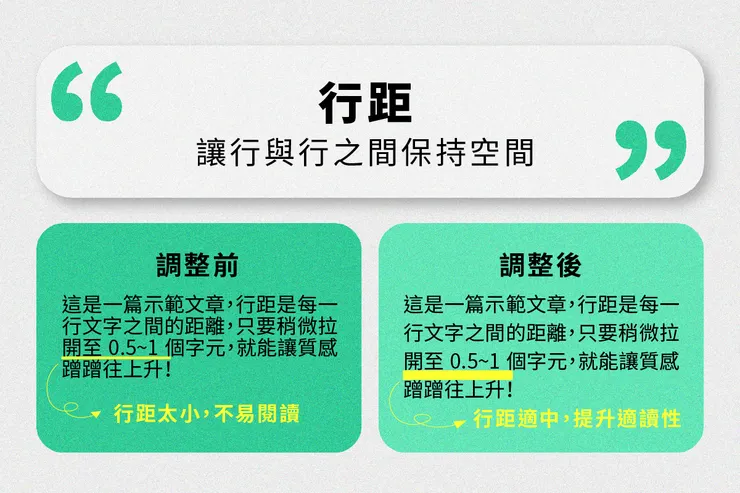 祕訣二：給你的文章適度行距