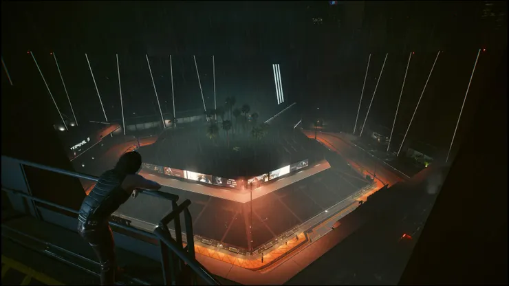 除了狗命鎮外，夜城西側，偶爾會看見有太空梭發射的機場現在也一同開放不過僅有資料片的其中一個故事分支會前來，其餘時間，也差不多就是個能進的造景了