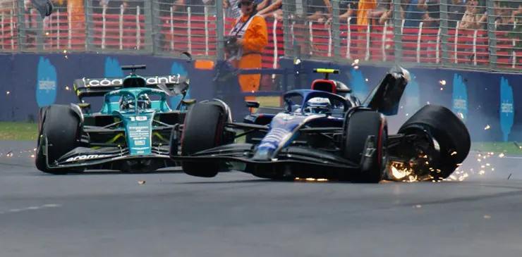 2022年澳洲站排位賽的車禍