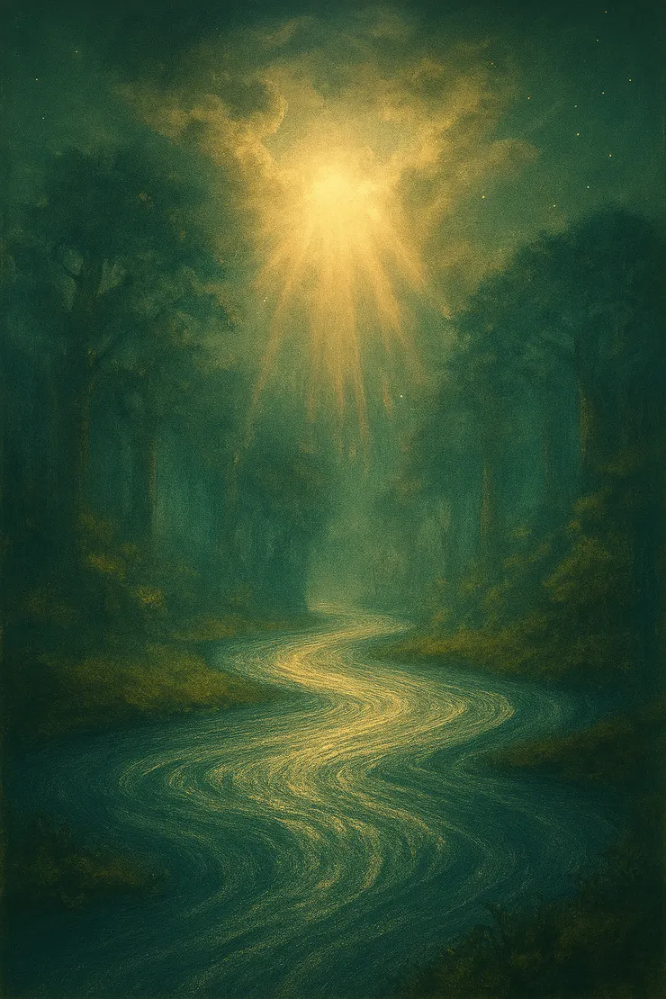 時間河流與神光象徵