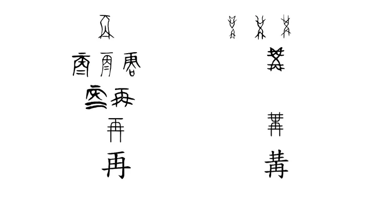 「再、冓」字形演化