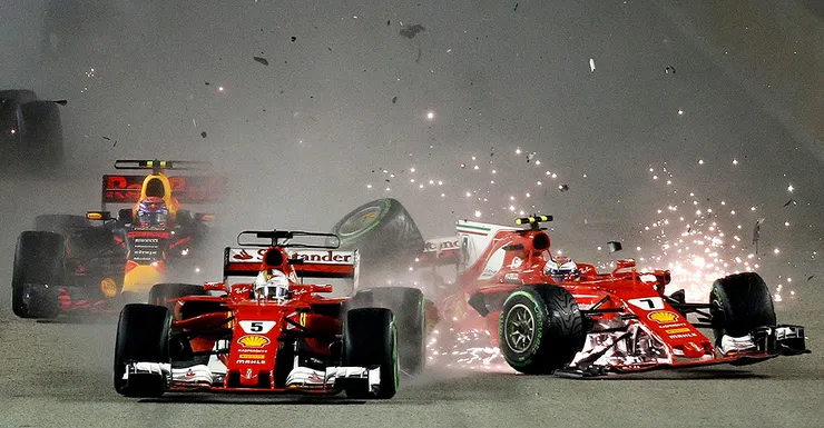 2017年新加坡大獎賽起步的名場面