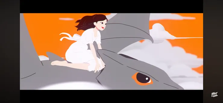 龍與女孩分別象徵兩位友人