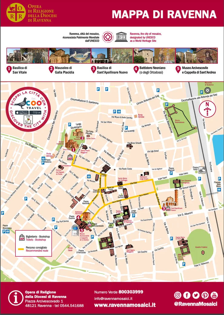 拉溫那古蹟地圖