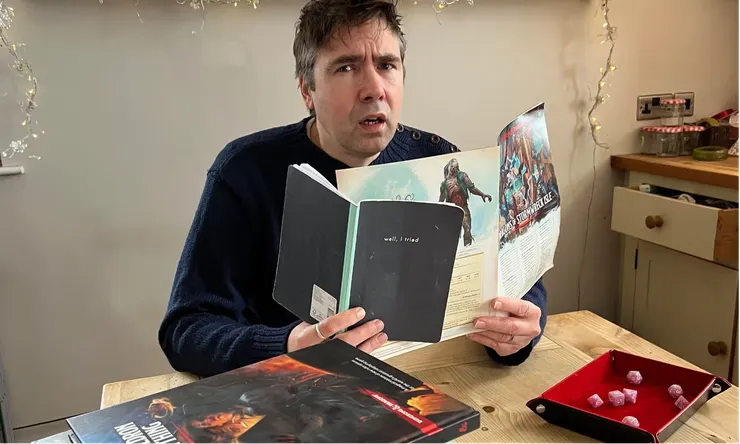 「認真？你現在是眾目睽睽下正在覲見國王，而你要走到旁邊去偷侍衛長的魔法長劍？」