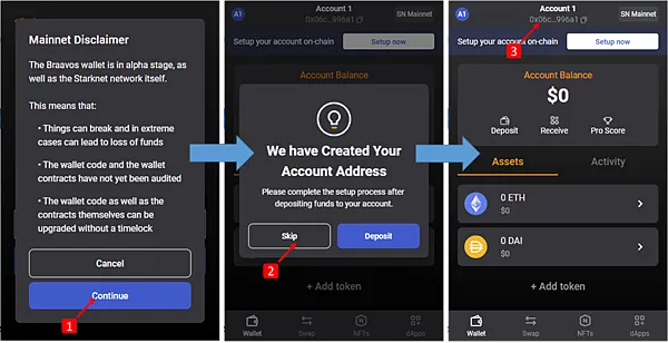如何使用Braavos錢包?入金/儲值/開通錢包+Layerswap教學