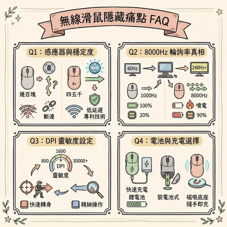 無線滑鼠隱藏痛點 FAQ
