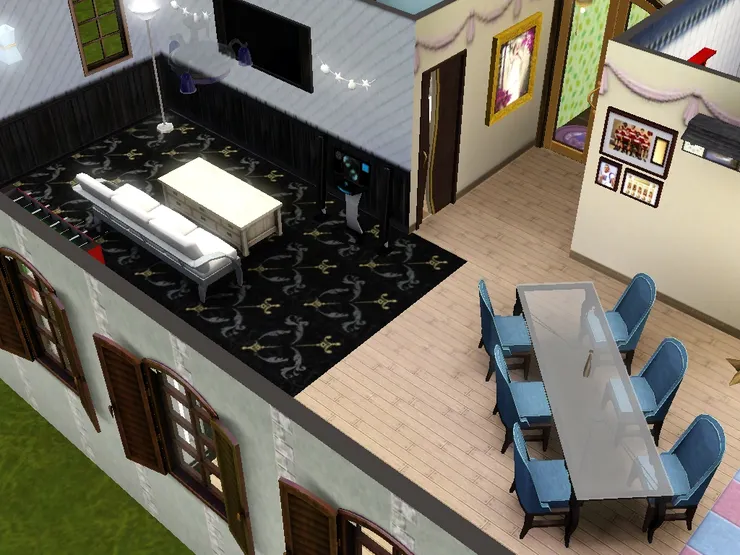 牆上有不少藝術品。