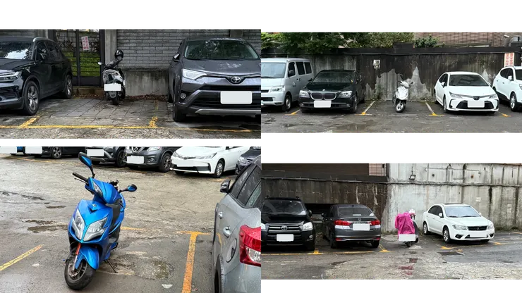 實際拍攝於月租停車場內。