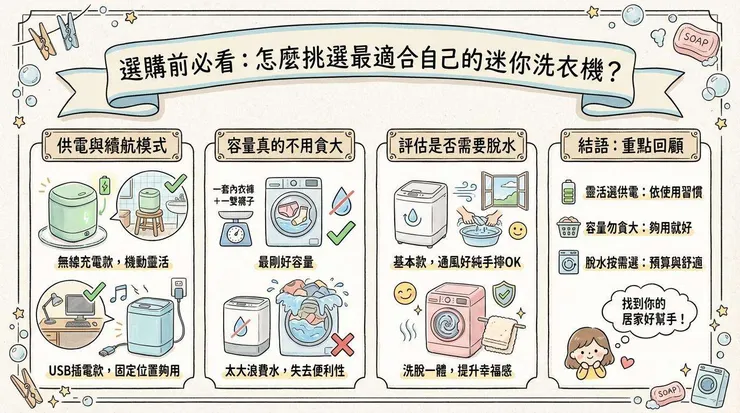 選購前必看：怎麼挑選最適合自己的迷你洗衣機？