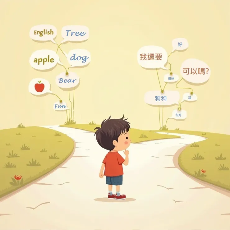 孩子自然選擇最順暢的語言