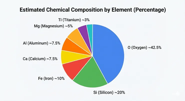 月球土壤礦產組成百分比