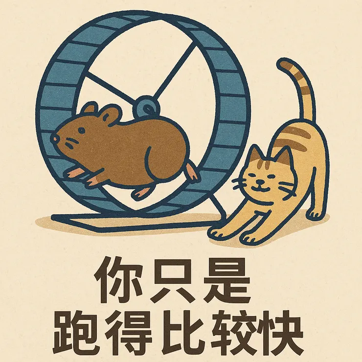 你只是跑比較快