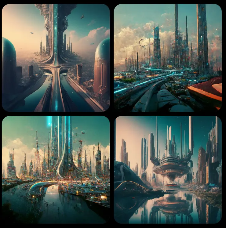 未來城市風格圖像