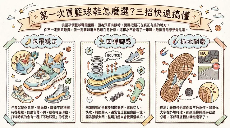 第一次買籃球鞋怎麼選？三招快速搞懂