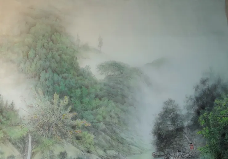 〈溪聲山色〉局部－山霧