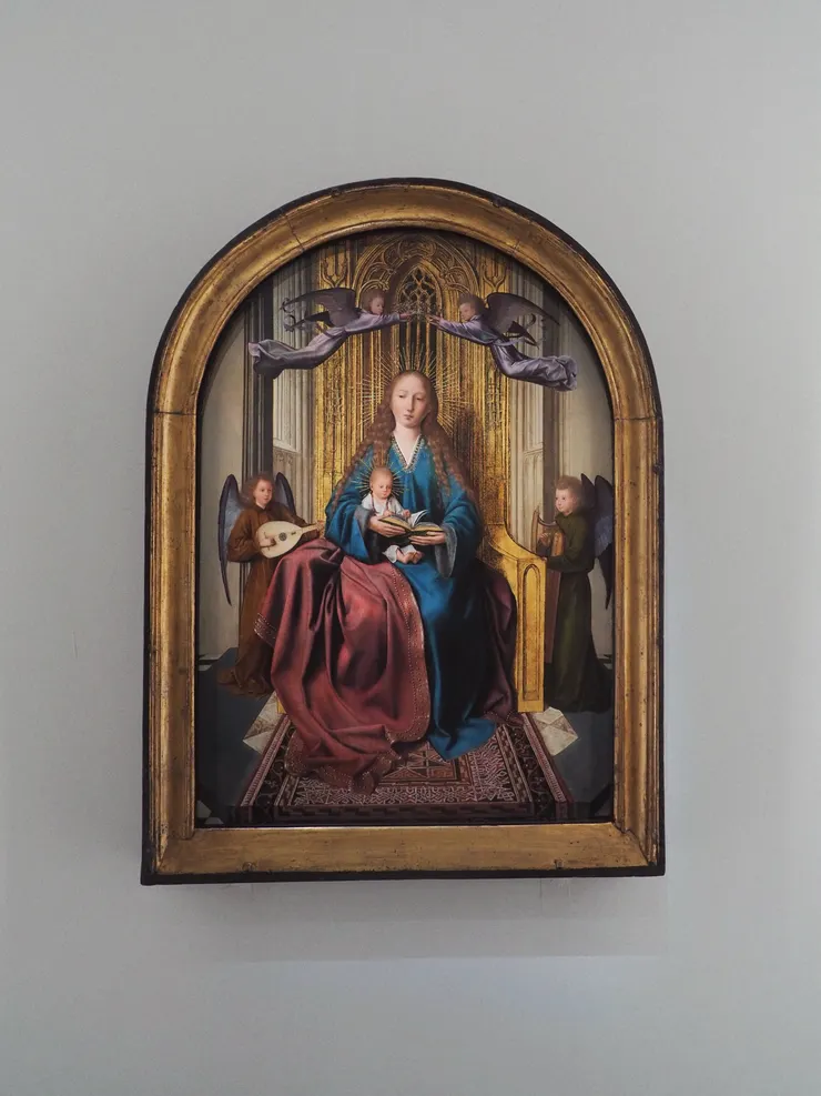 昆廷·马西斯《宝座上的圣母子和四位天使》