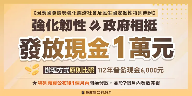 一篇看懂「全民普發現金 1 萬元」資格條件、領取方式、入帳時間