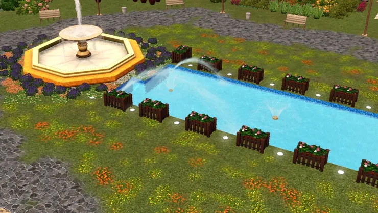 從這裏看得到水柱形狀各異，令公園充滿動感。