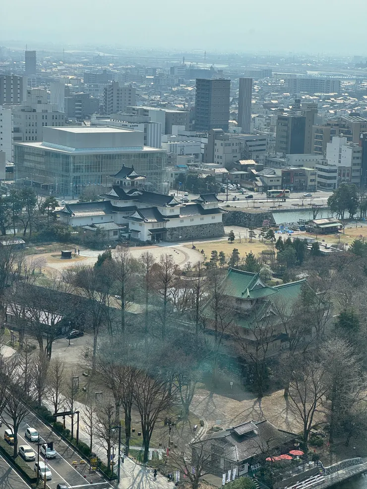 展望台上的景觀 可以看到旁邊的富山城