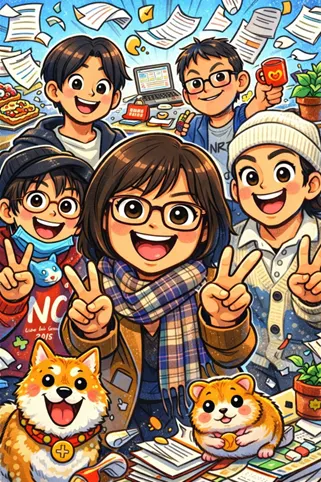 (小蒛幫我們的合照變成誇張漫畫風格)