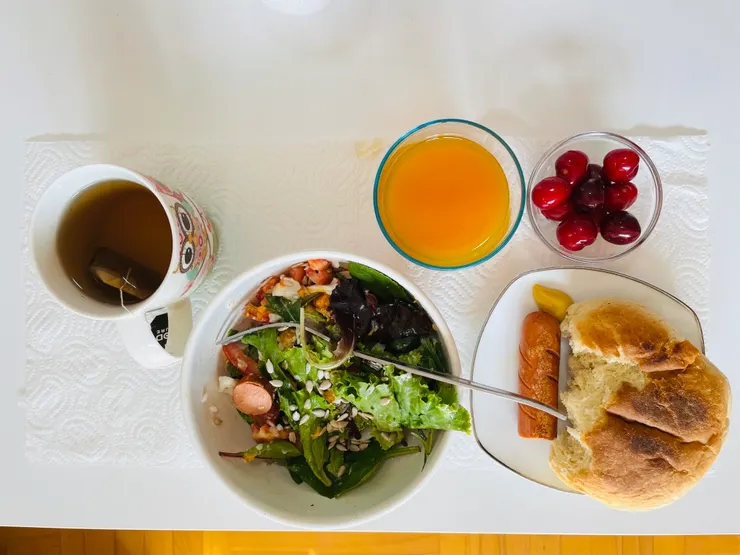 在 ohrid 自煮的早餐 shot by Emma@Ohrid,North Macedonia. 05/2024.